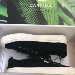 Black Suede Lowtop Sneakers Cariuma NIB